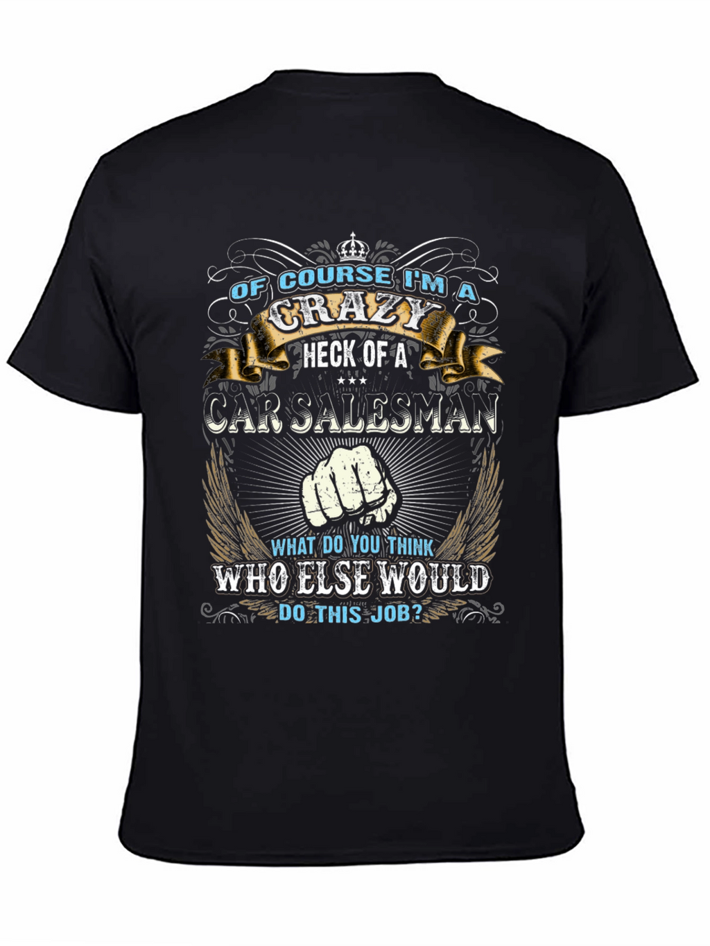 Crazy Car Salesman Graphic T-Shirt