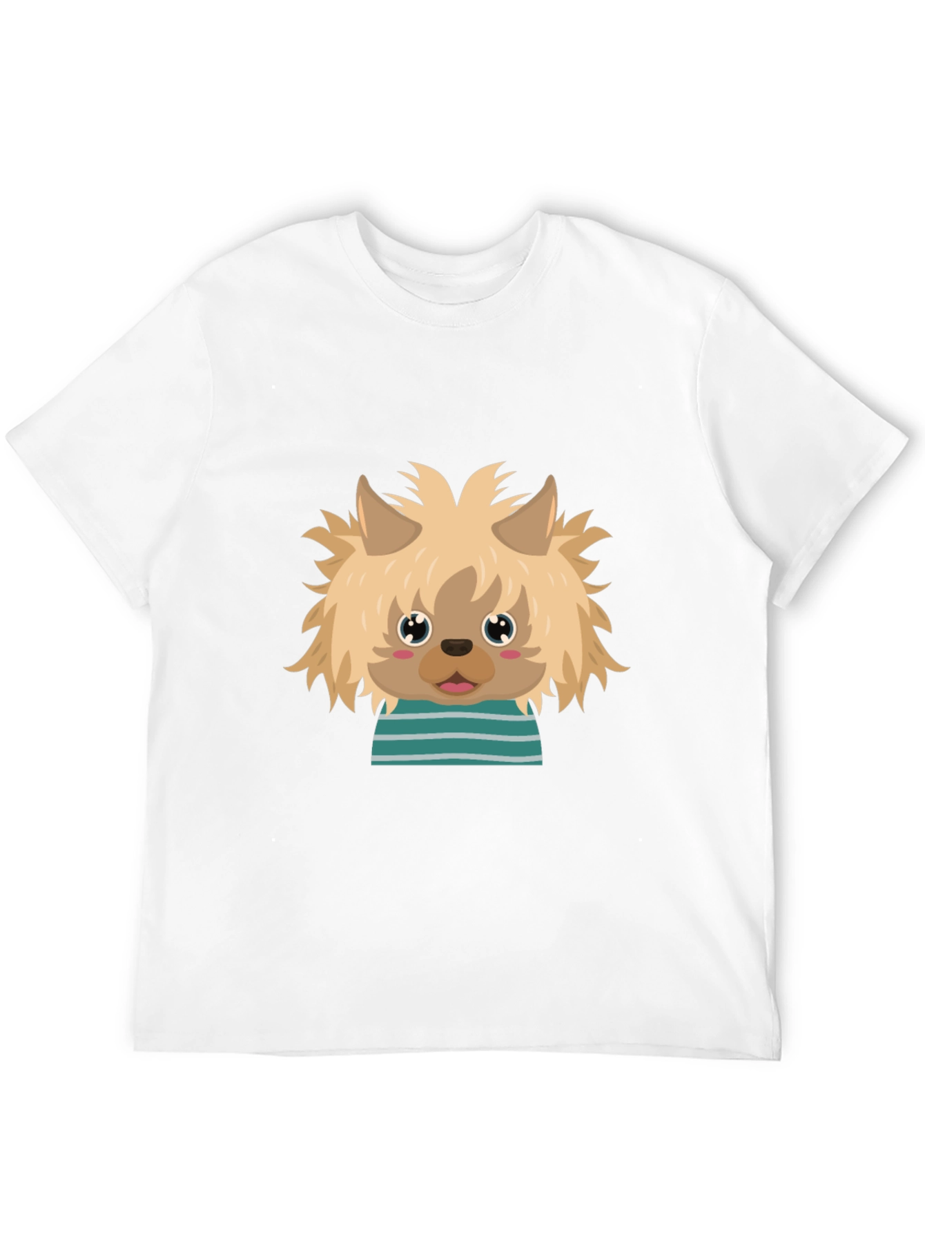 Cute Dog Cartoon Graphic Black T-Shirt