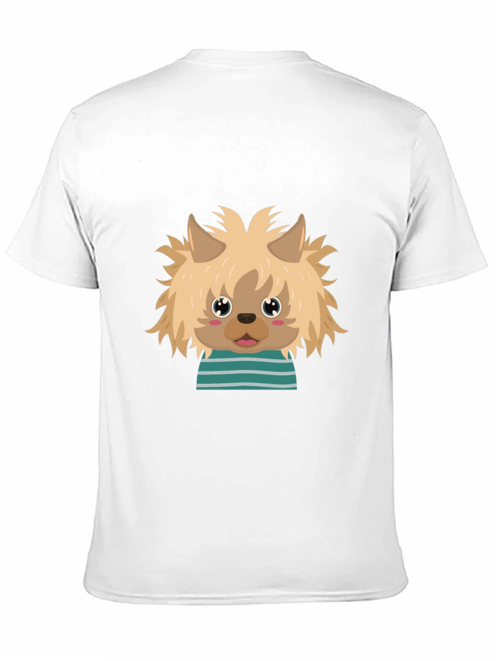 Cute Dog Cartoon Graphic Black T-Shirt
