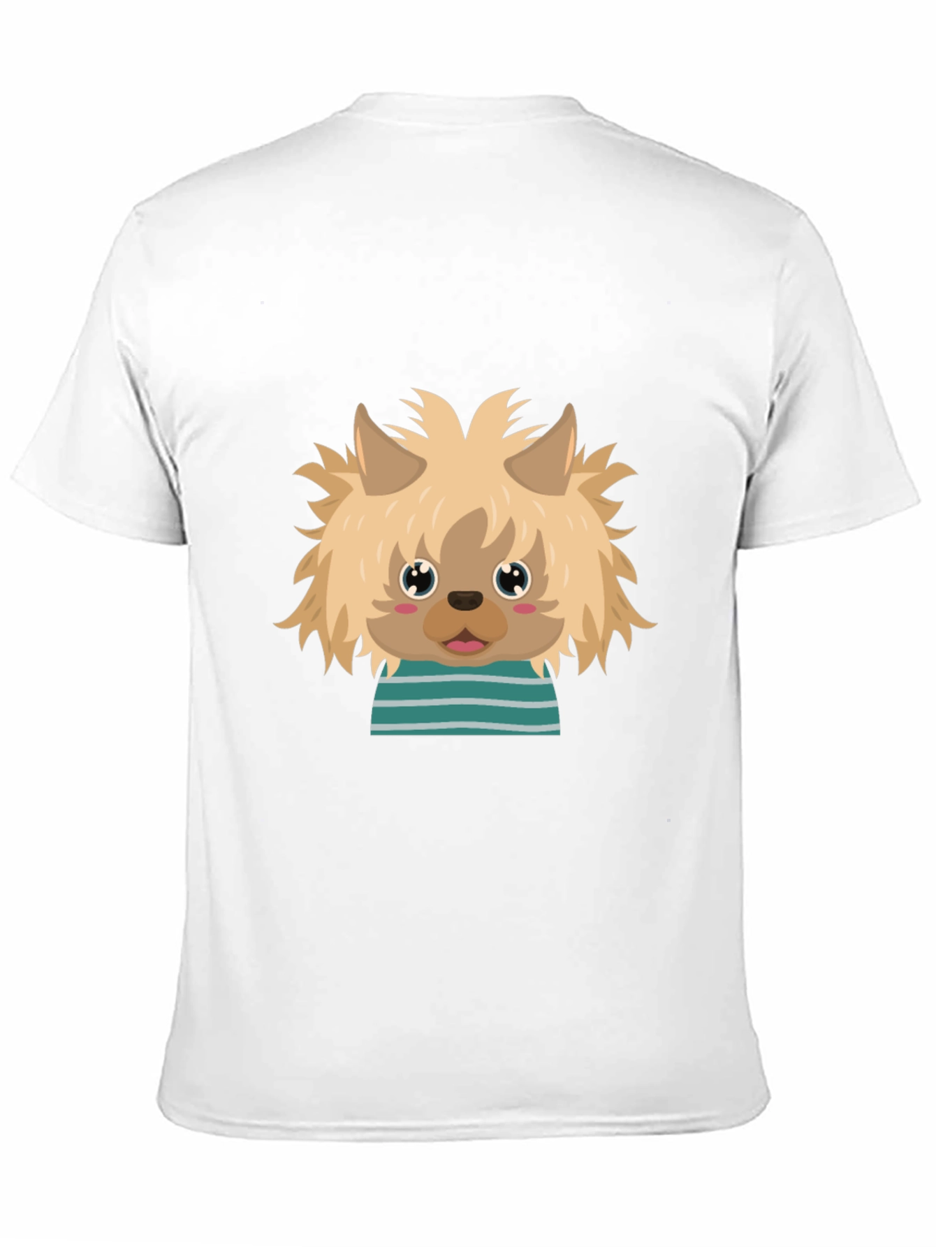 Cute Dog Cartoon Graphic Black T-Shirt