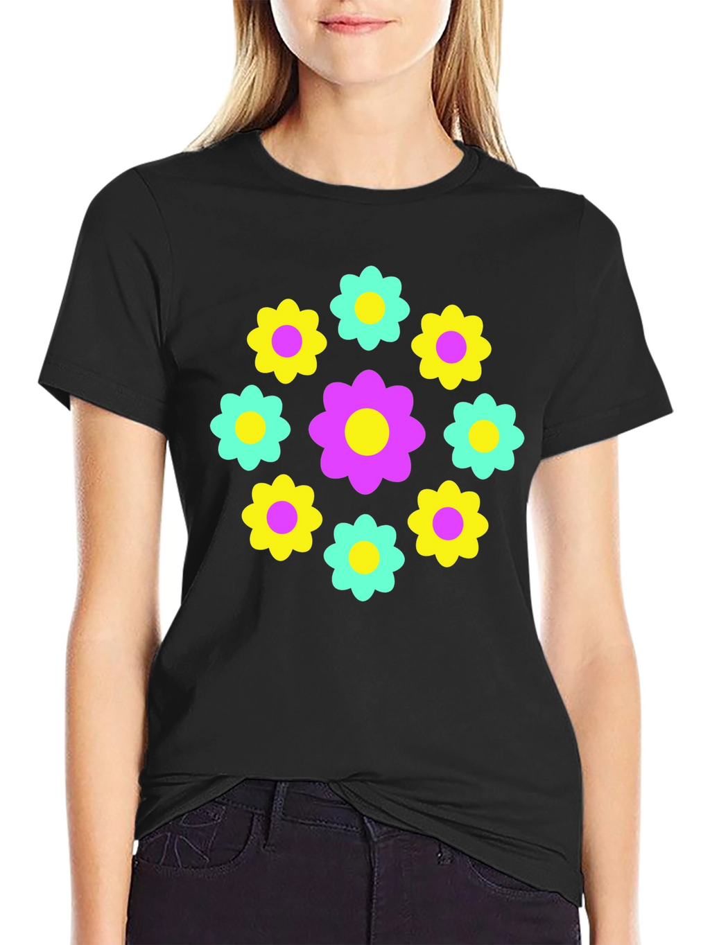 Retro Flower Power Graphic Tee
