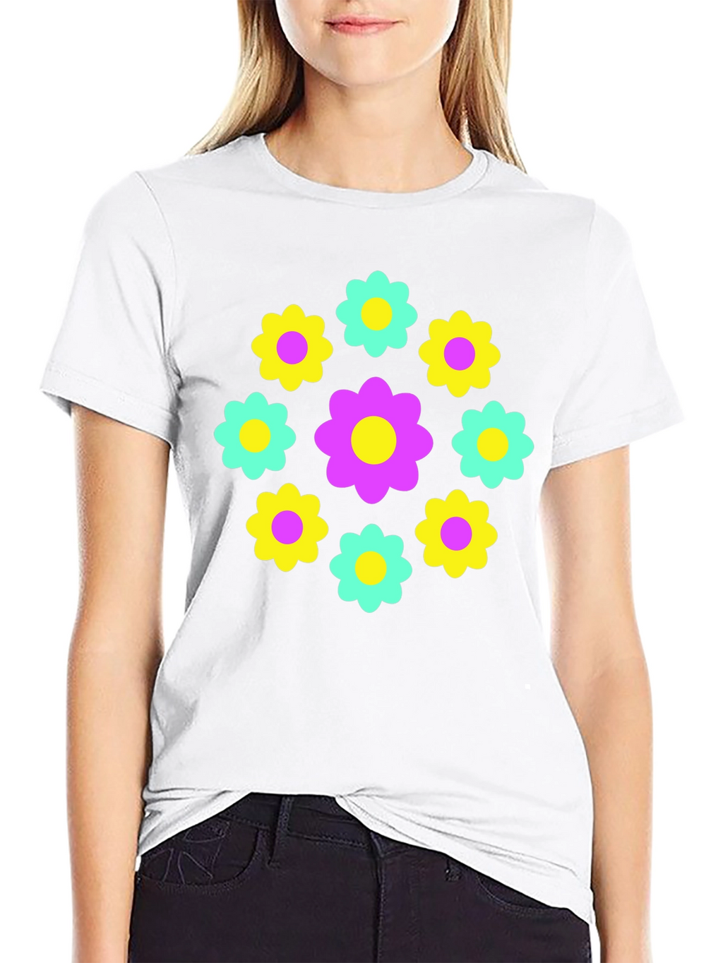 Retro Flower Power Graphic Tee