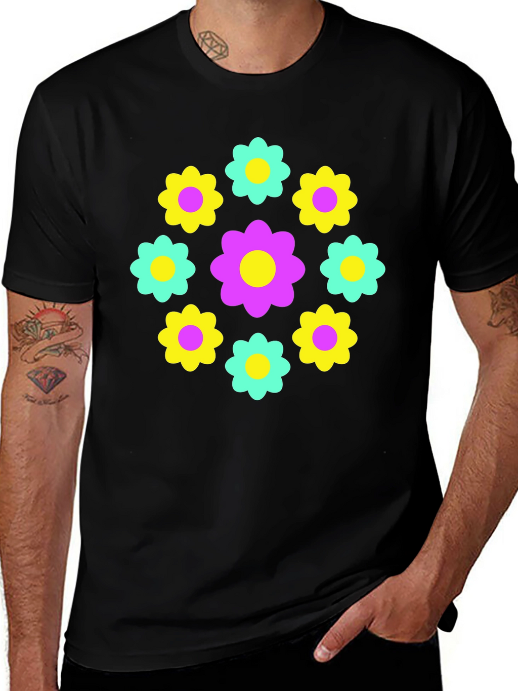 Retro Flower Power Graphic Tee