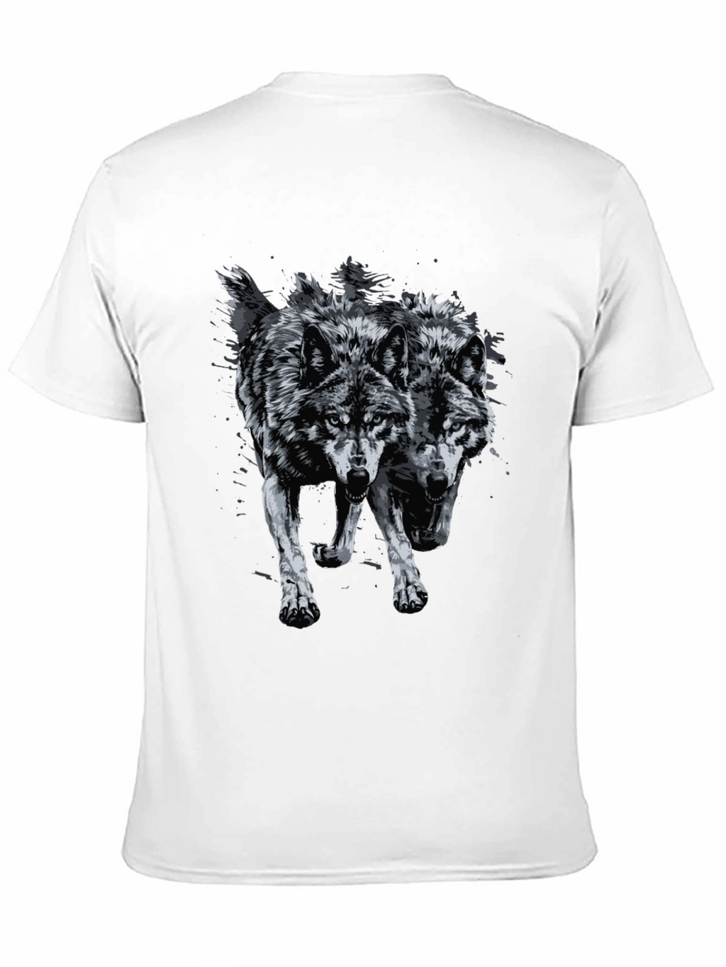 Two Wolves Graphic Print Tee