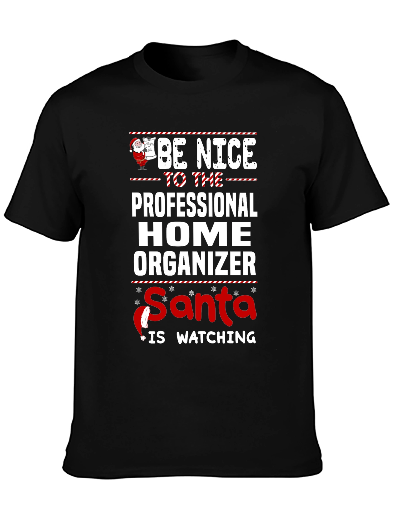 Be Nice to the Professional Home Organizer Santa is Watching T-Shirt