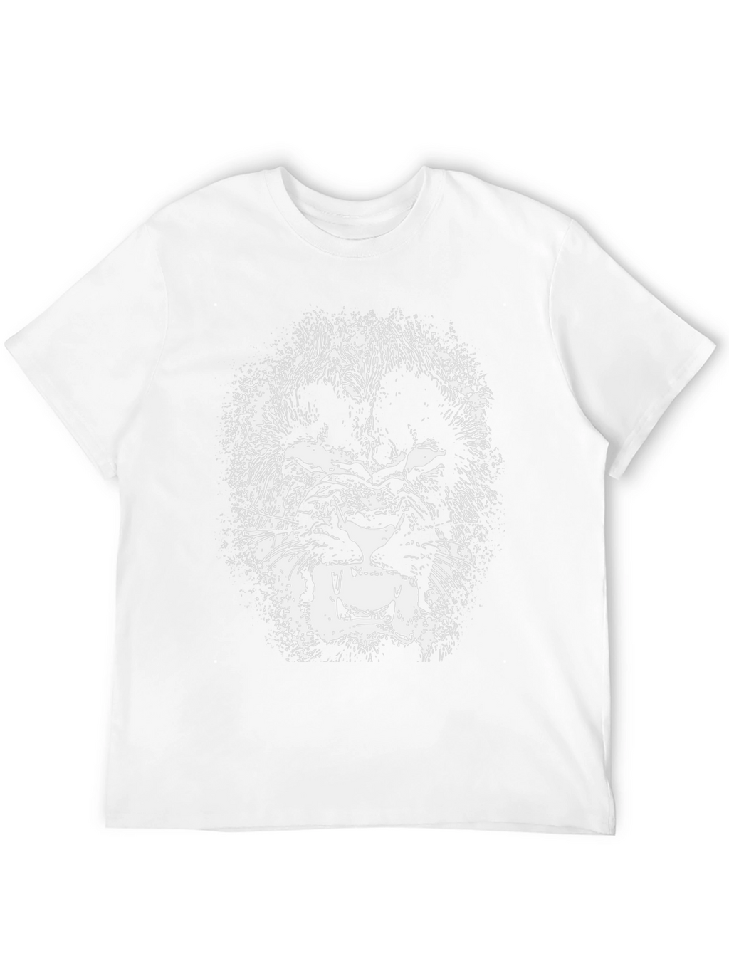 Black T-Shirt with Lion Graphic Print
