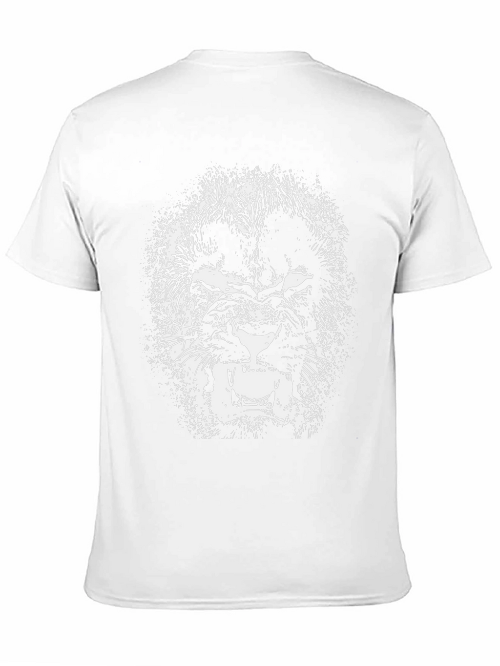 Black T-Shirt with Lion Graphic Print