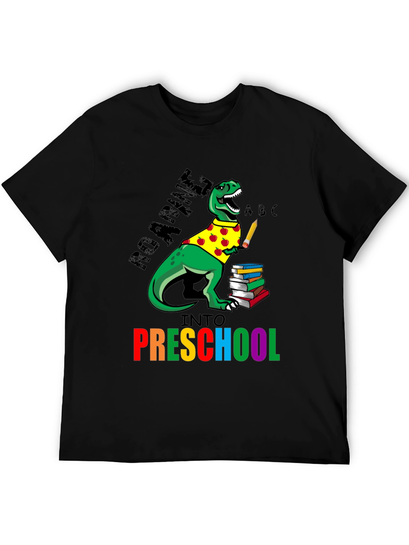 Roaring Into Preschool T-Shirt - Dinosaur Back to School
