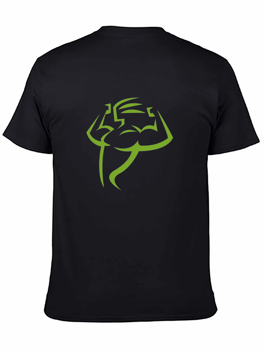 Muscle Man Graphic Tee - Black Cotton T-Shirt