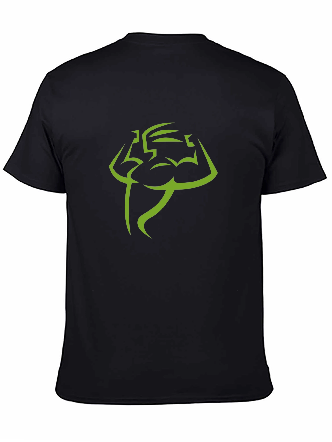 Muscle Man Graphic Tee - Black Cotton T-Shirt