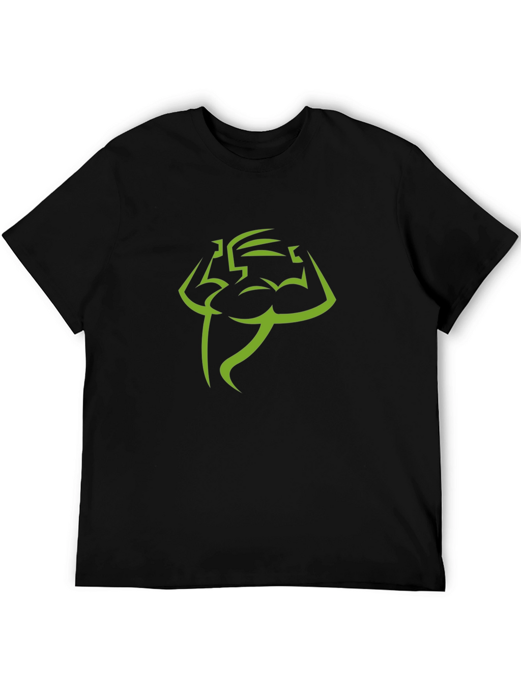 Muscle Man Graphic Tee - Black Cotton T-Shirt