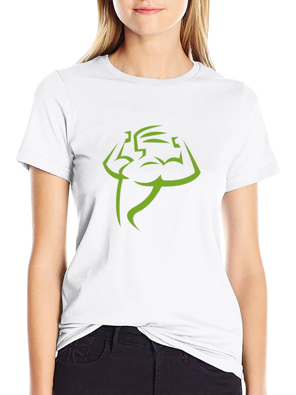 Muscle Man Graphic Tee - Black Cotton T-Shirt