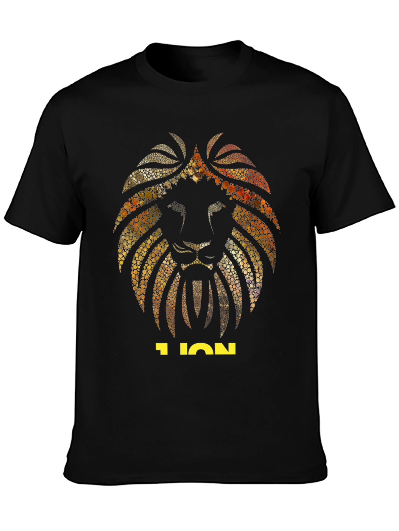 Lion Graphic Black T-Shirt - Stylish Animal Print Tee