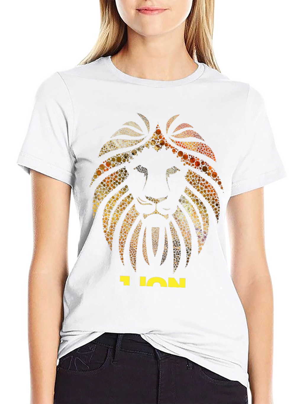Lion Graphic Black T-Shirt - Stylish Animal Print Tee