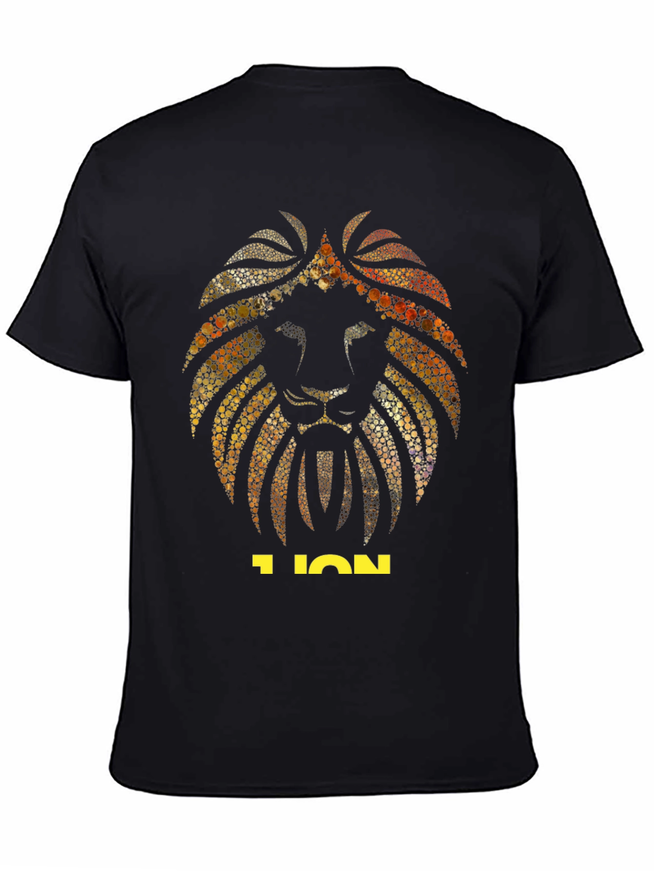Lion Graphic Black T-Shirt - Stylish Animal Print Tee