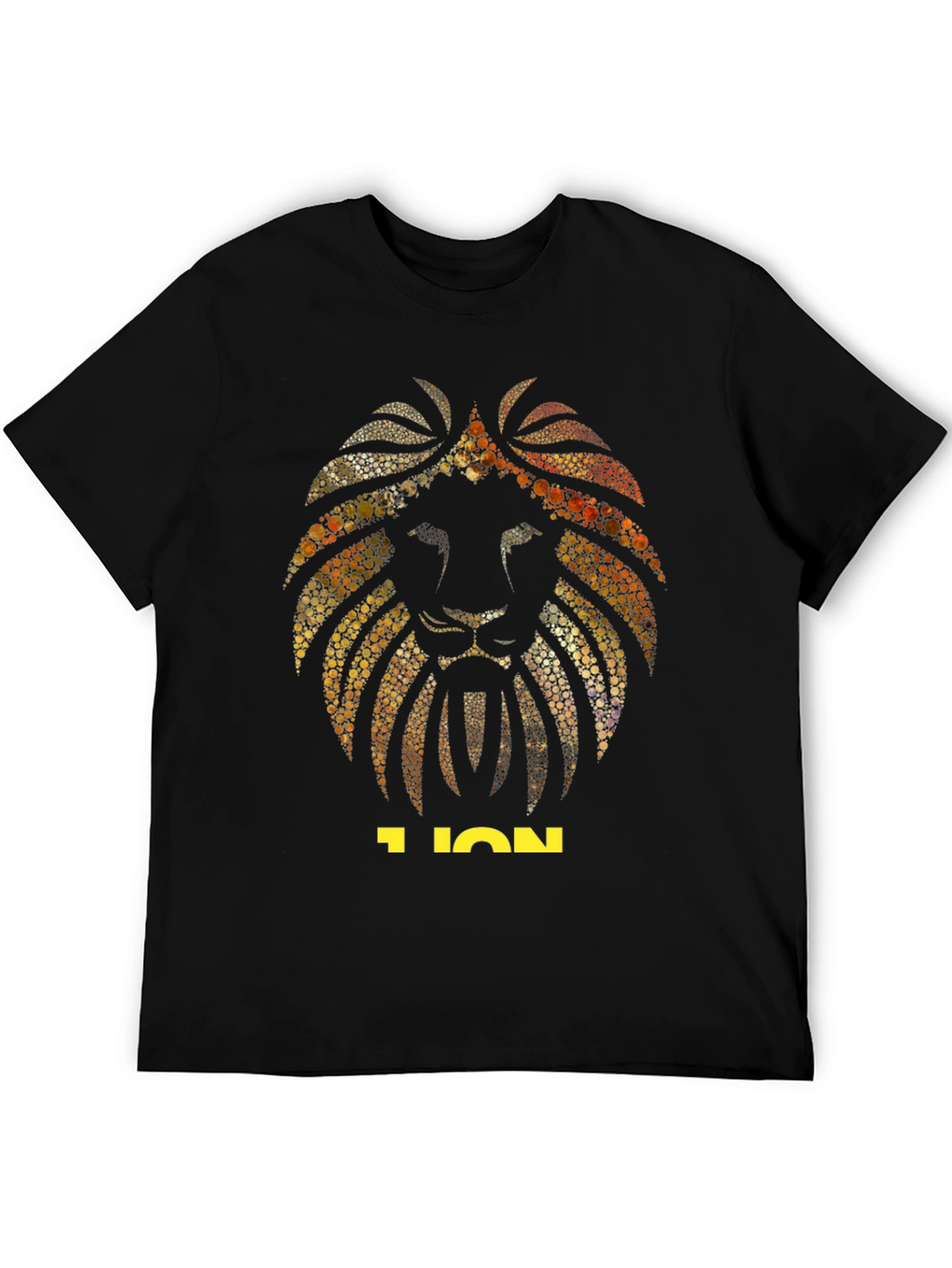 Lion Graphic Black T-Shirt - Stylish Animal Print Tee