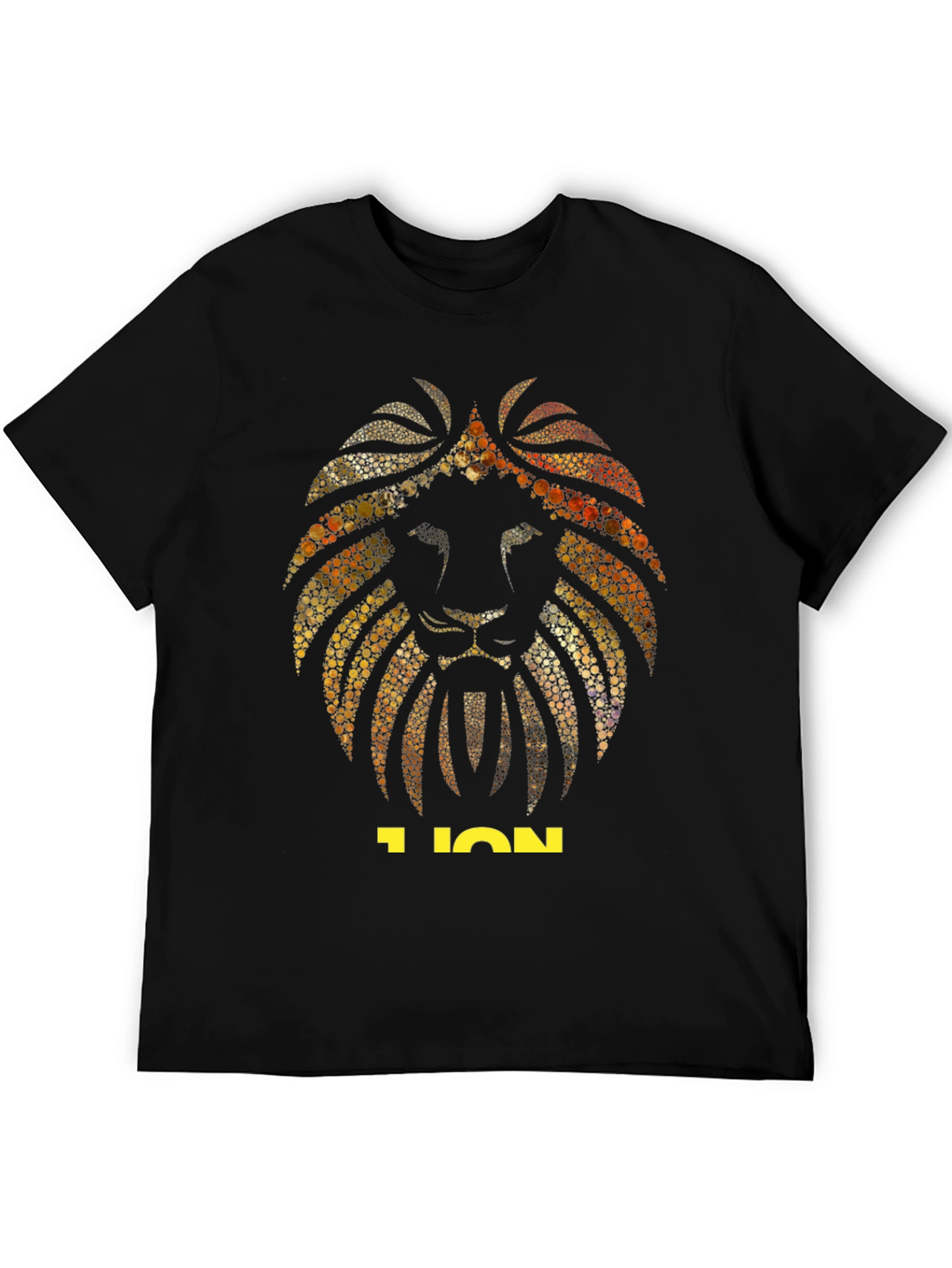 Lion Graphic Black T-Shirt - Stylish Animal Print Tee