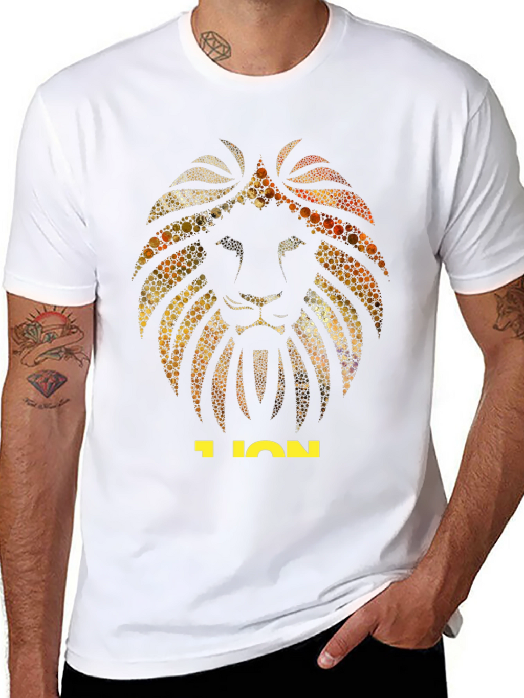 Lion Graphic Black T-Shirt - Stylish Animal Print Tee