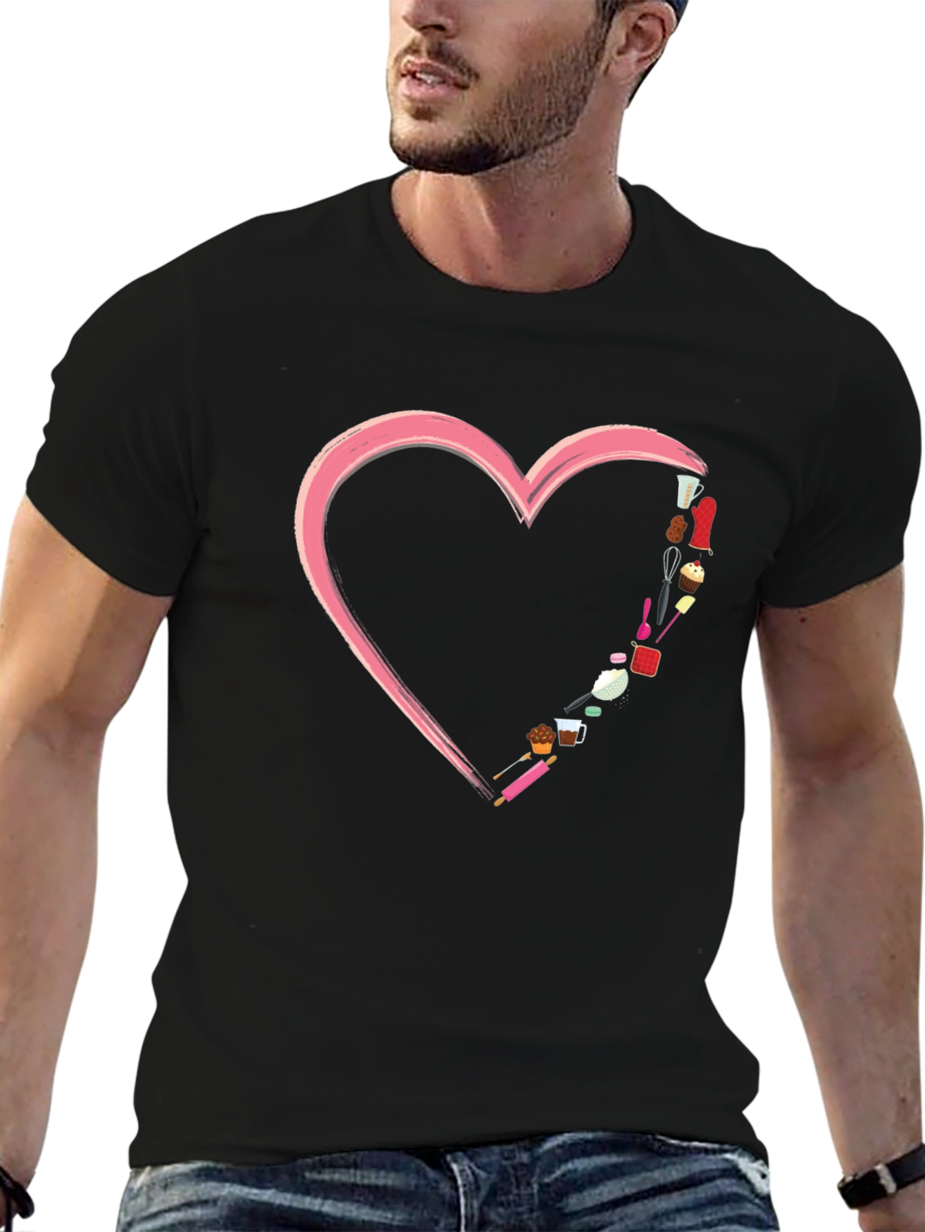 Baking Lover Heart T-Shirt - Perfect Gift for Bakers