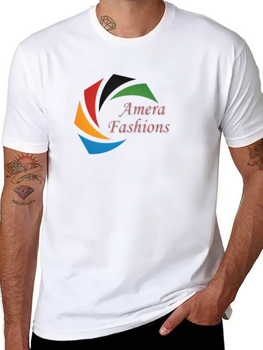 Mens Black Graphic T-Shirt - Amara Fashions