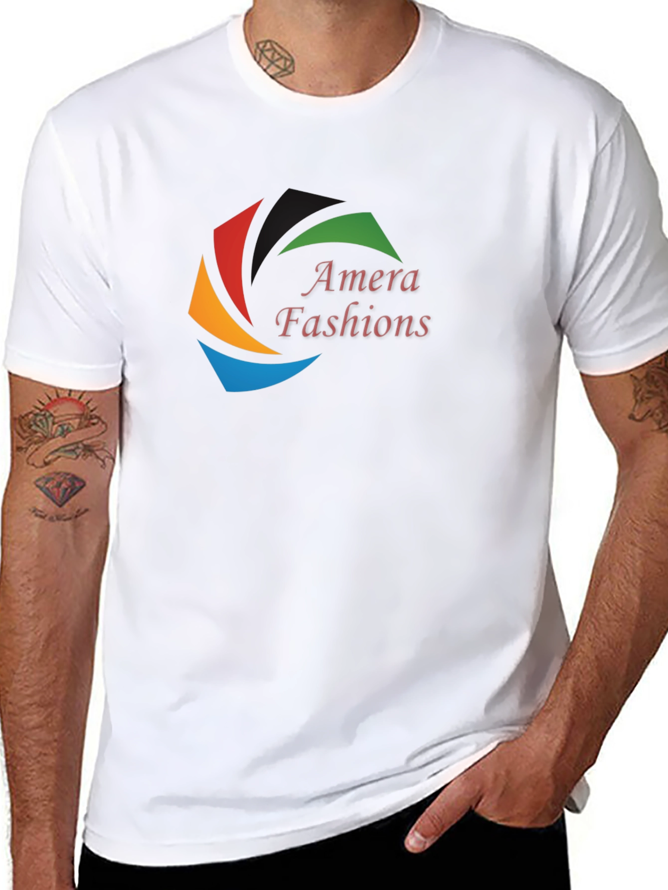 Mens Black Graphic T-Shirt - Amara Fashions