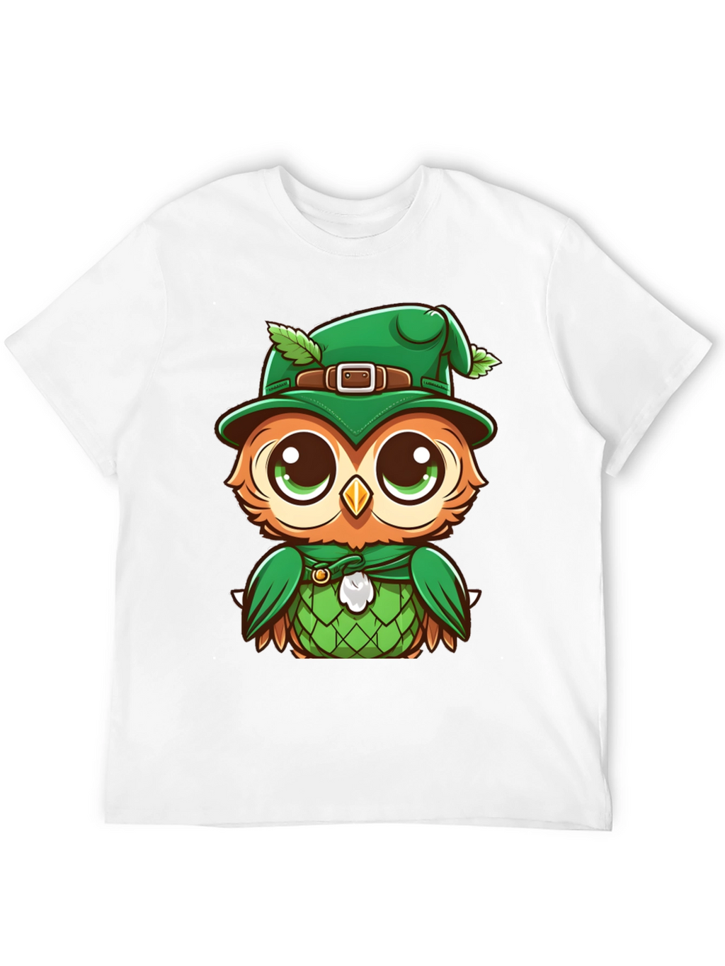St. Patricks Day Owl T-Shirt - Lucky Cartoon Design