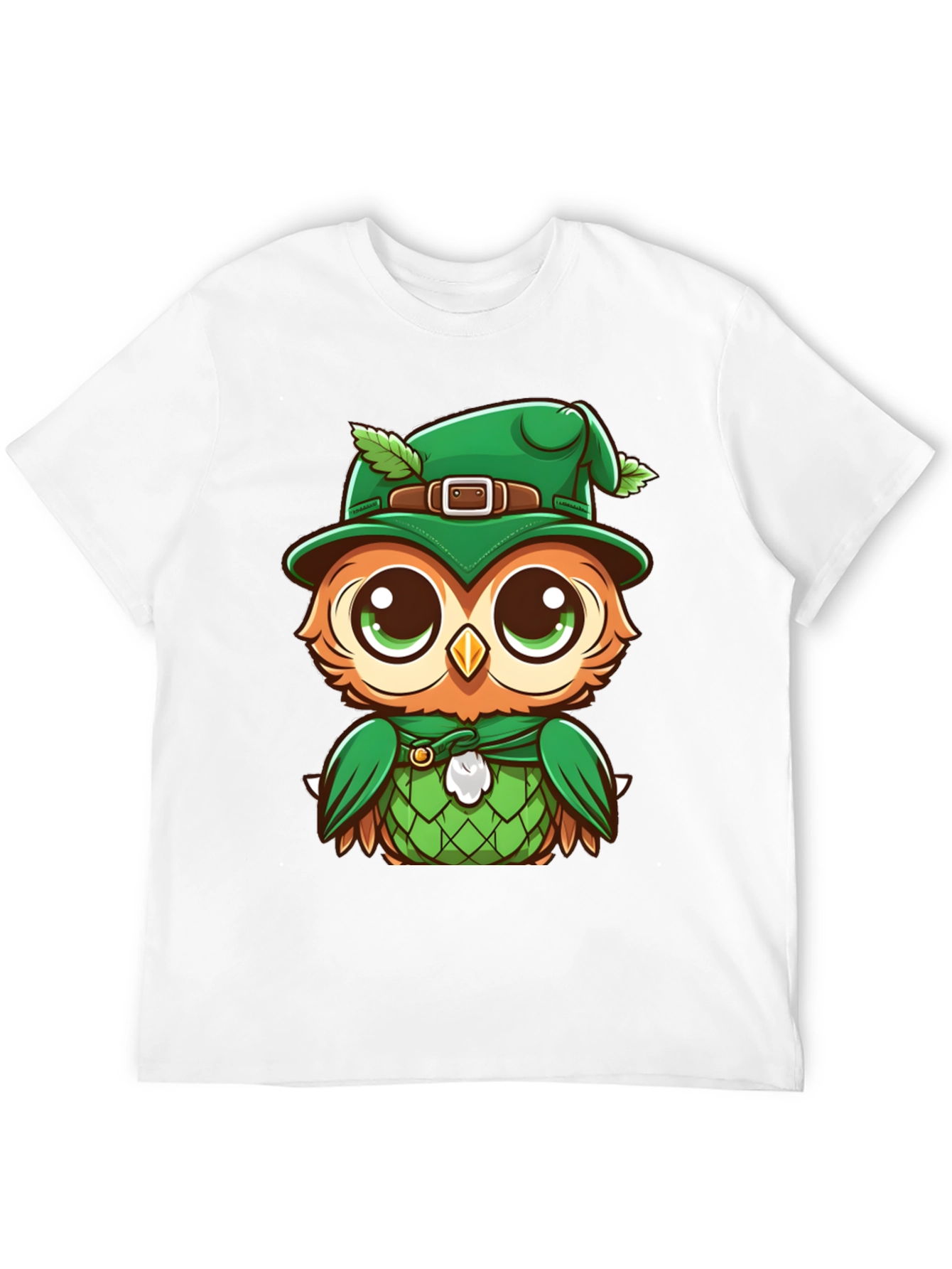 St. Patricks Day Owl T-Shirt - Lucky Cartoon Design