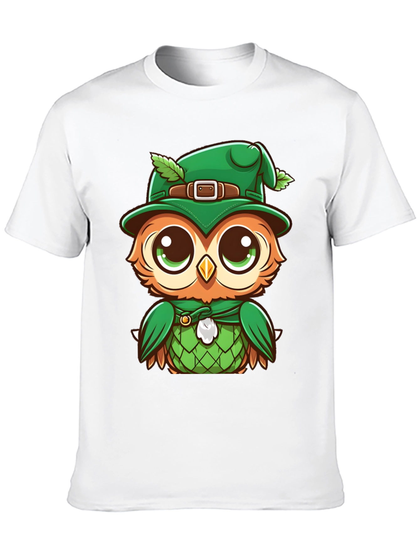 St. Patricks Day Owl T-Shirt - Lucky Cartoon Design