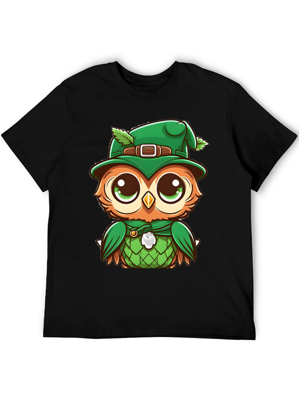 St. Patricks Day Owl T-Shirt - Lucky Cartoon Design