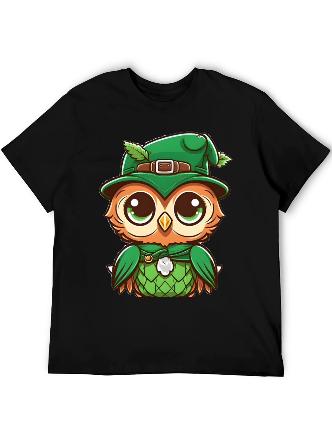 St. Patricks Day Owl T-Shirt - Lucky Cartoon Design