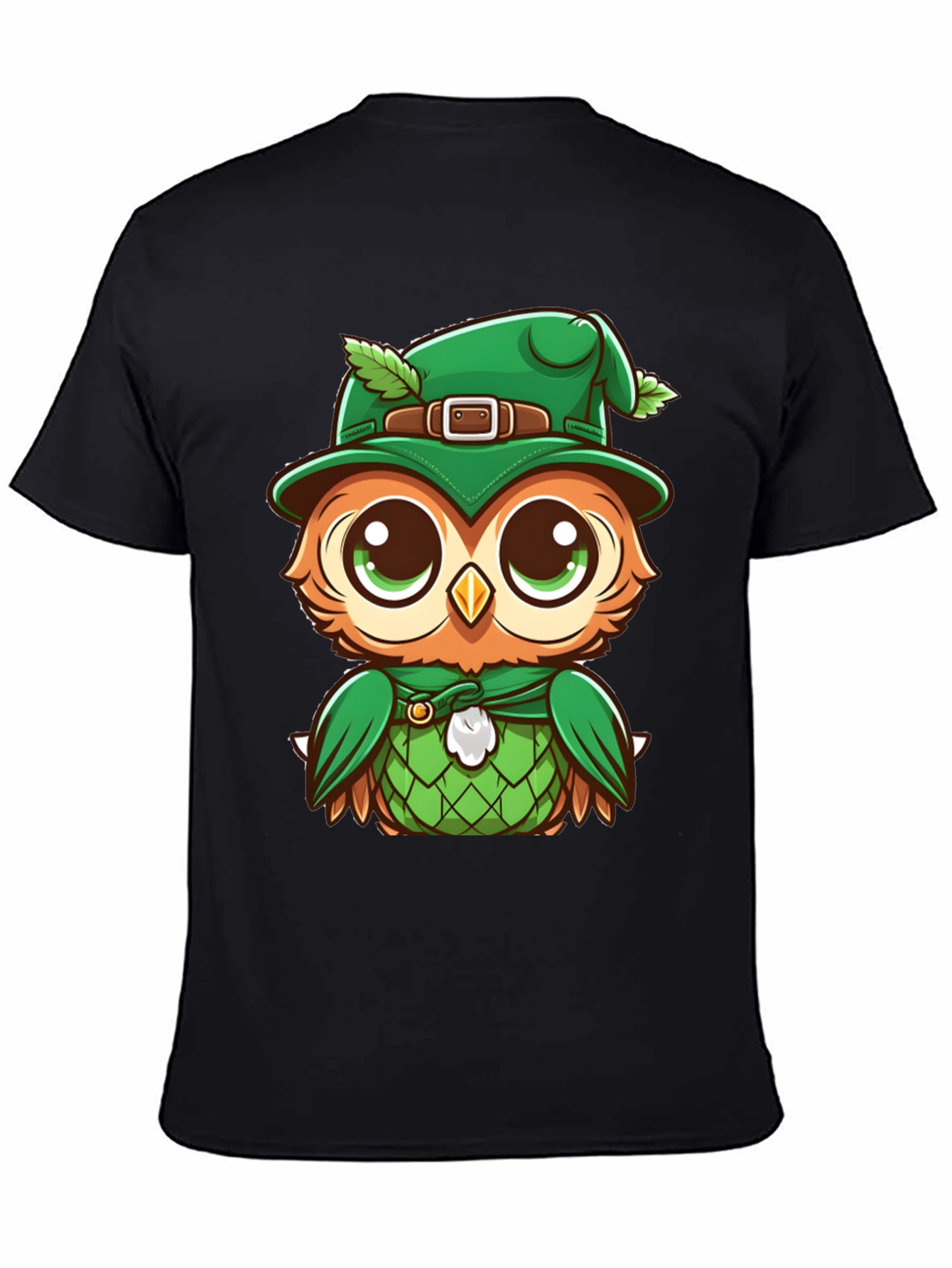 St. Patricks Day Owl T-Shirt - Lucky Cartoon Design