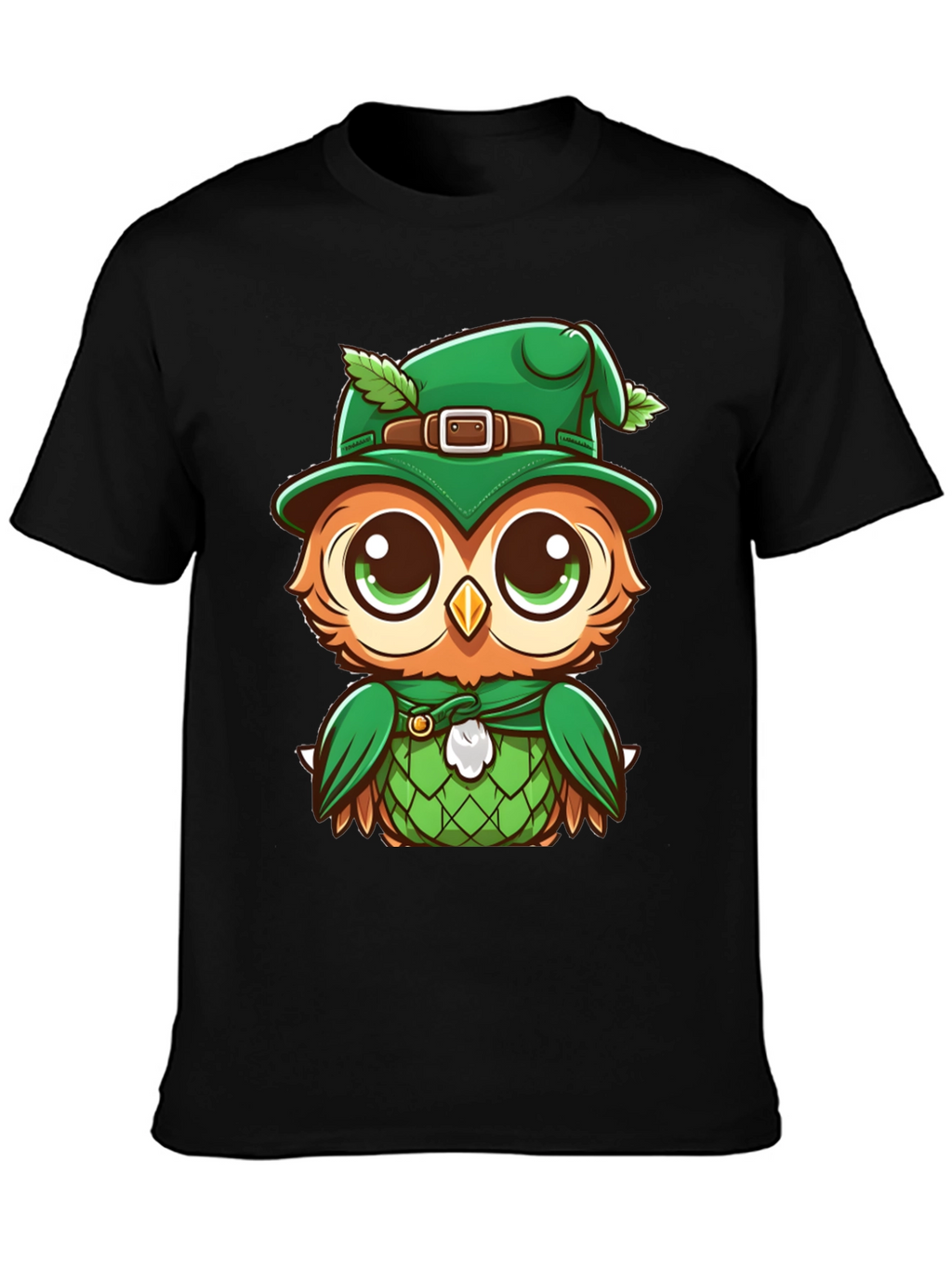 St. Patricks Day Owl T-Shirt - Lucky Cartoon Design