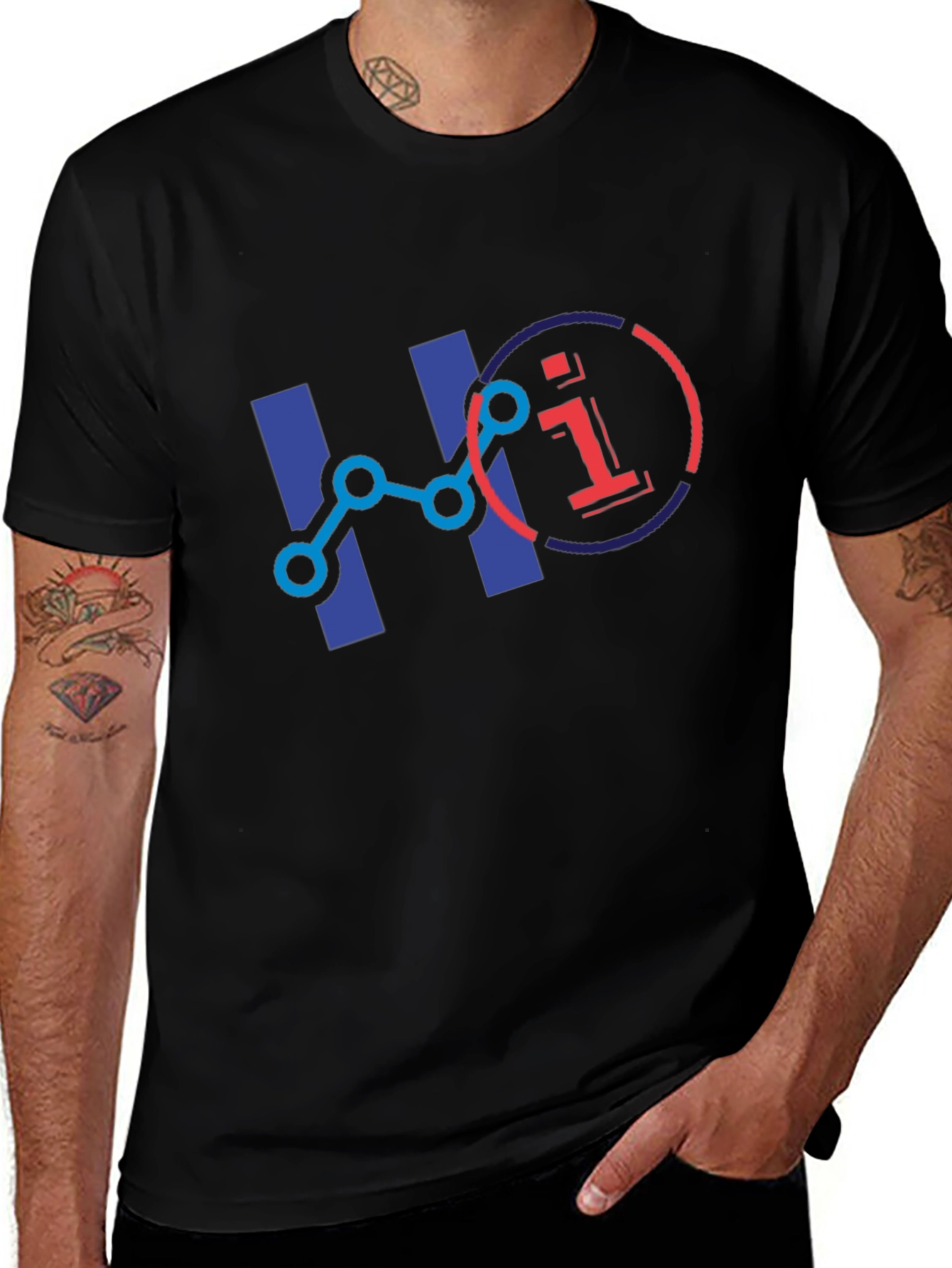 Tech Data Graphic T-Shirt - Black