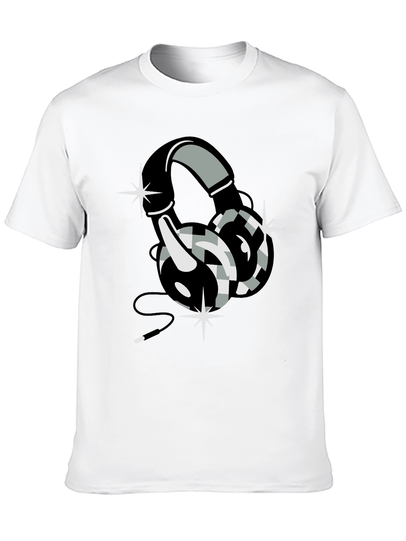 Headphone Graphic Tee - Black