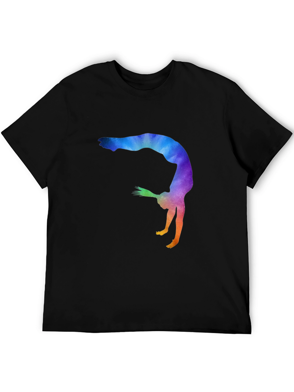 Gymnast Silhouette Graphic Tee - Black Unisex T-Shirt
