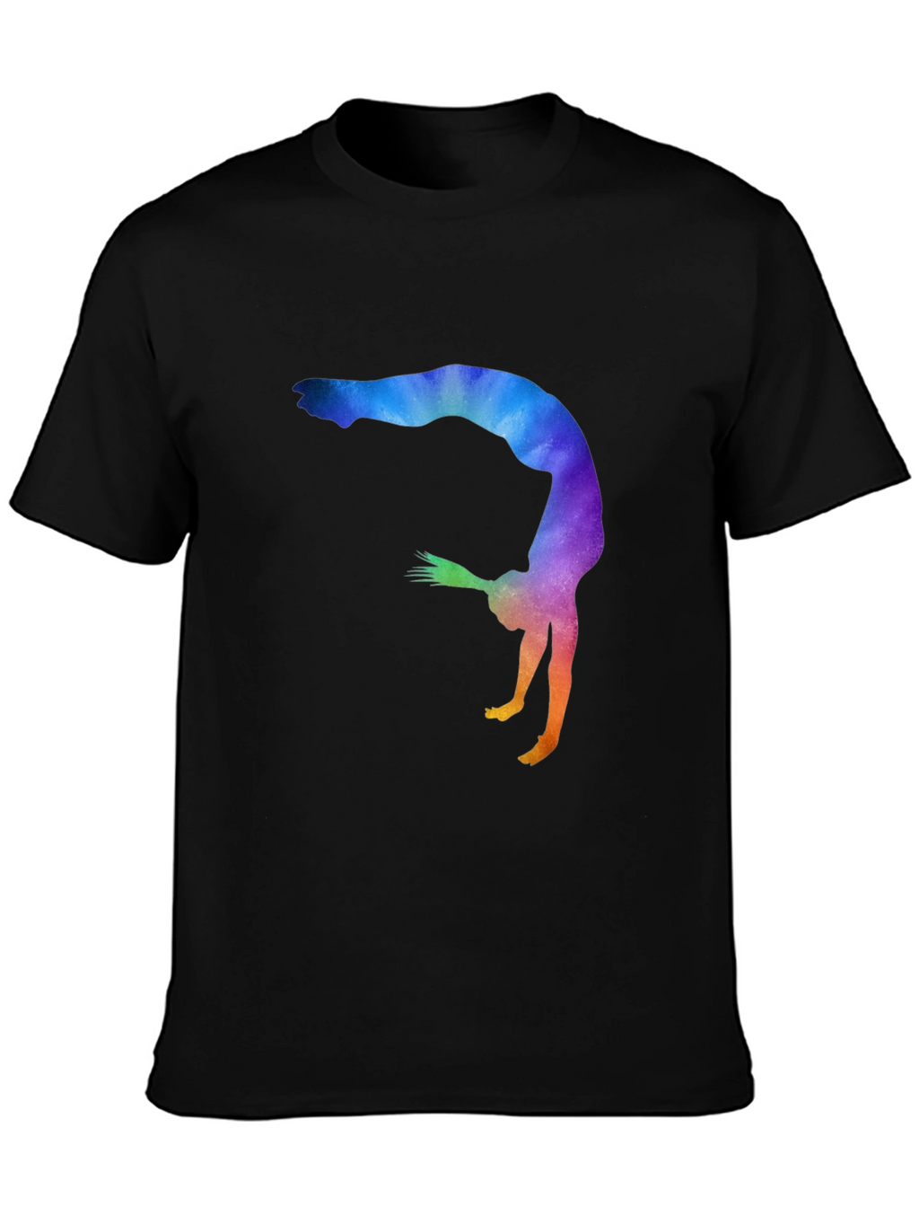 Gymnast Silhouette Graphic Tee - Black Unisex T-Shirt