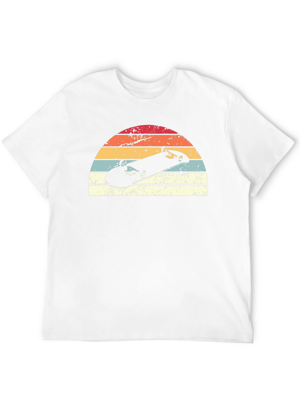 Retro Skateboard Sunset Graphic T-Shirt