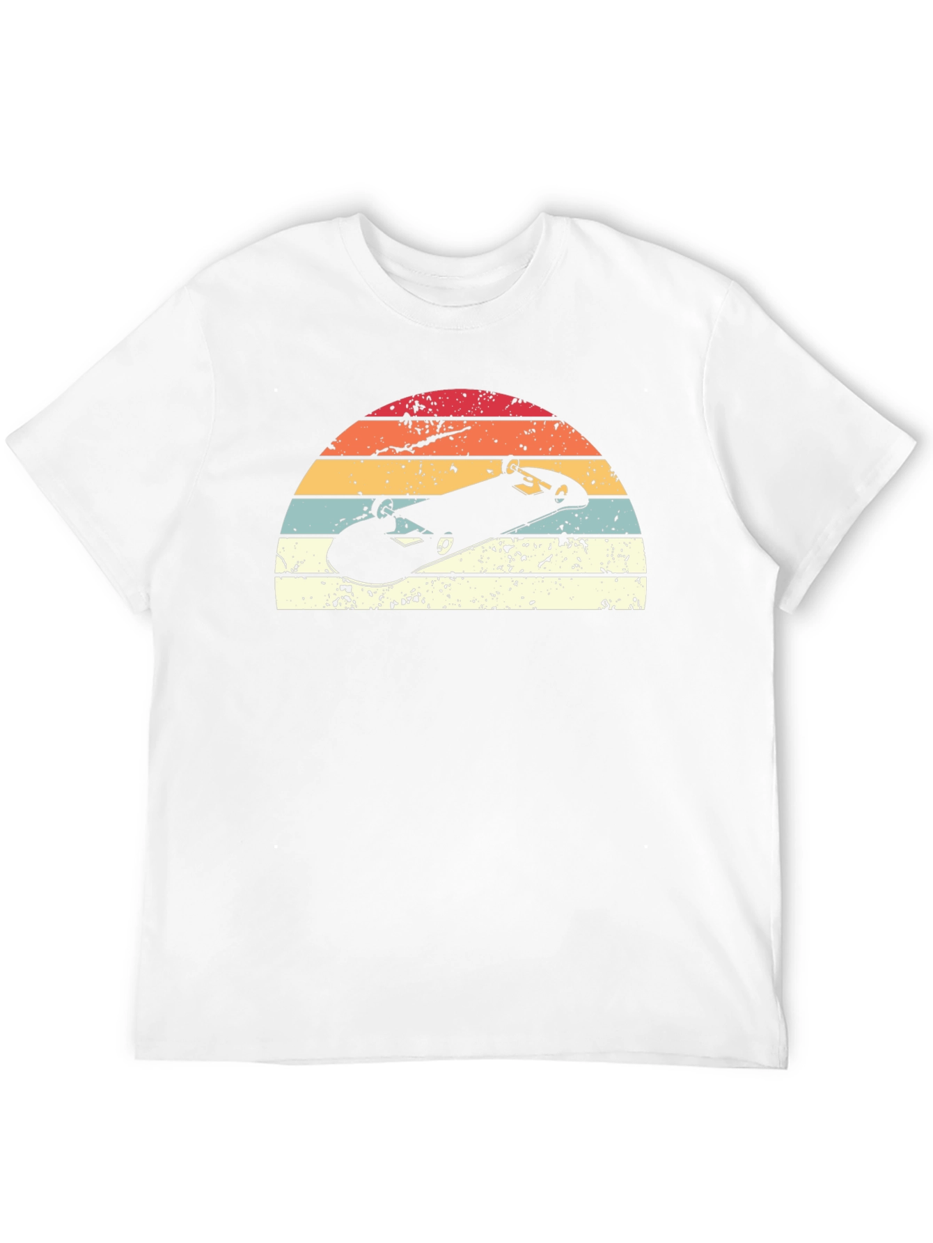Retro Skateboard Sunset Graphic T-Shirt