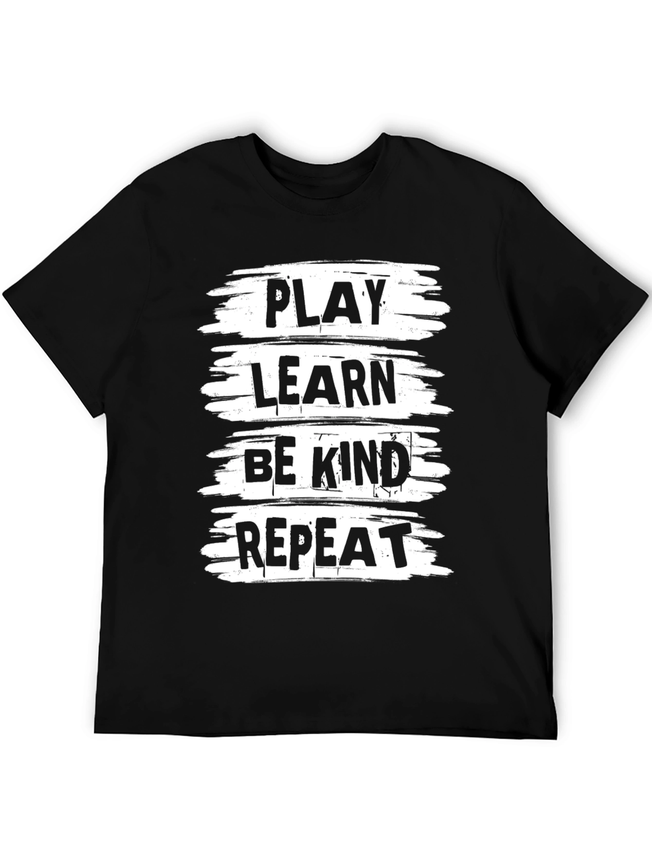 Play Learn Be Kind Repeat Black T-Shirt