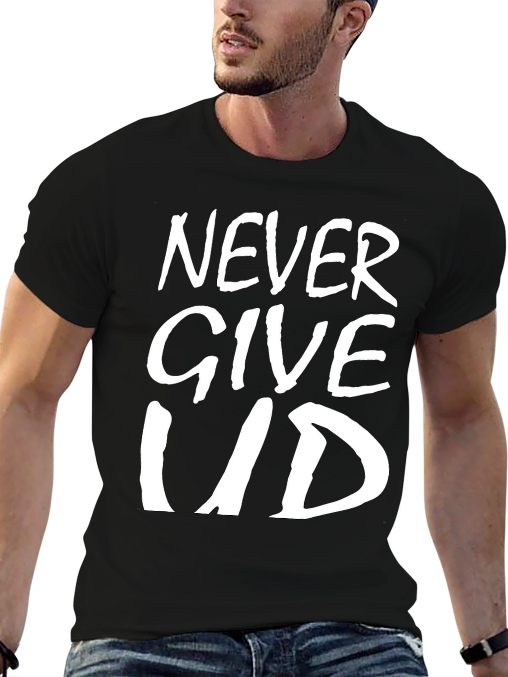 Never Give Up T-Shirt - Inspirational Graphic Tee