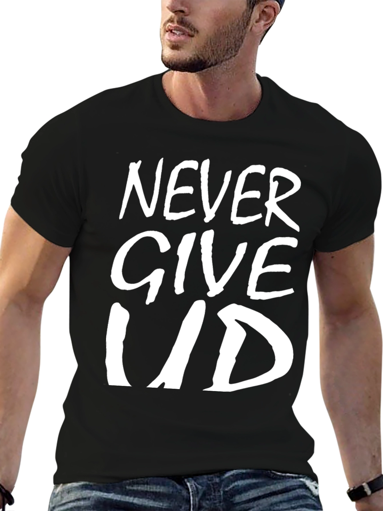Never Give Up T-Shirt - Inspirational Graphic Tee