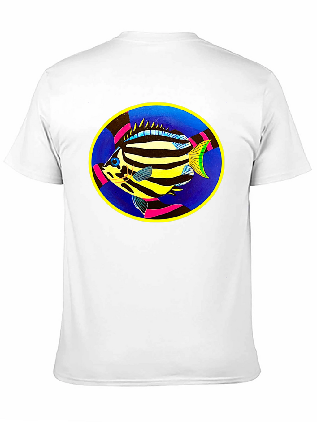 Tropical Fish Graphic Tee - Black Cotton Comfort
