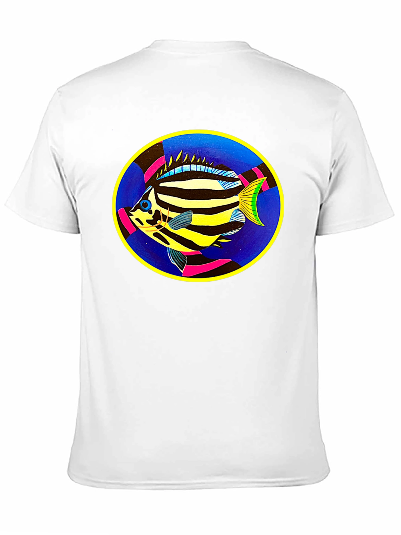Tropical Fish Graphic Tee - Black Cotton Comfort