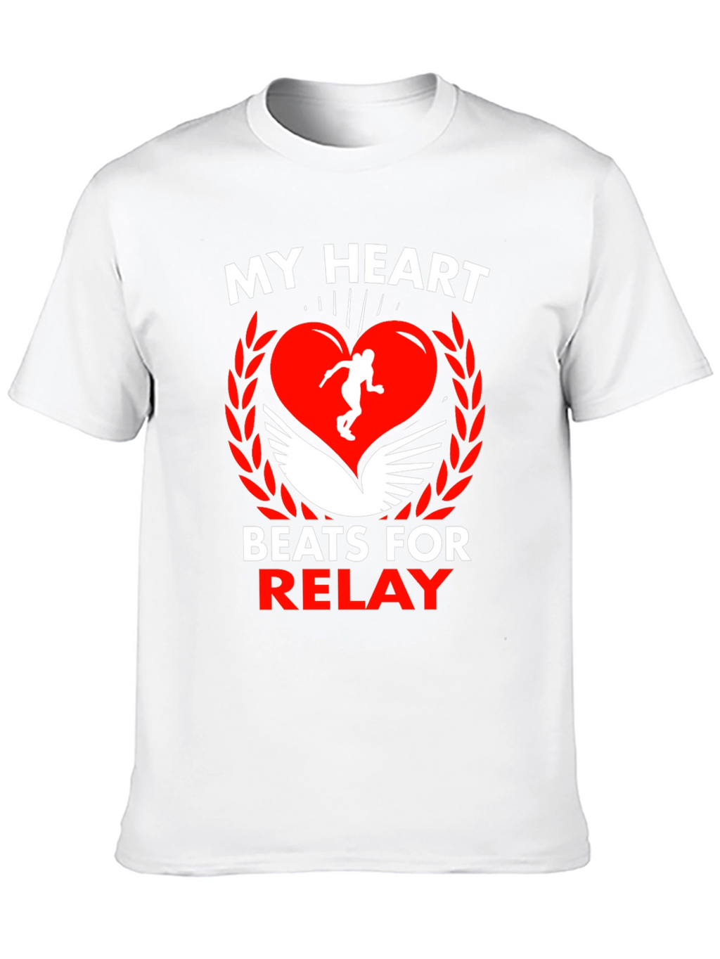 My Heart Beats for Relay Black T-Shirt