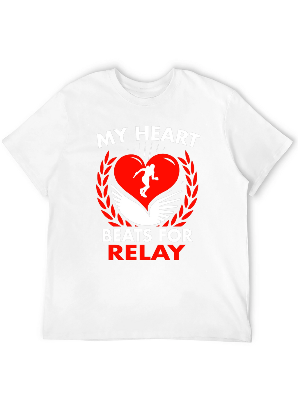 My Heart Beats for Relay Black T-Shirt