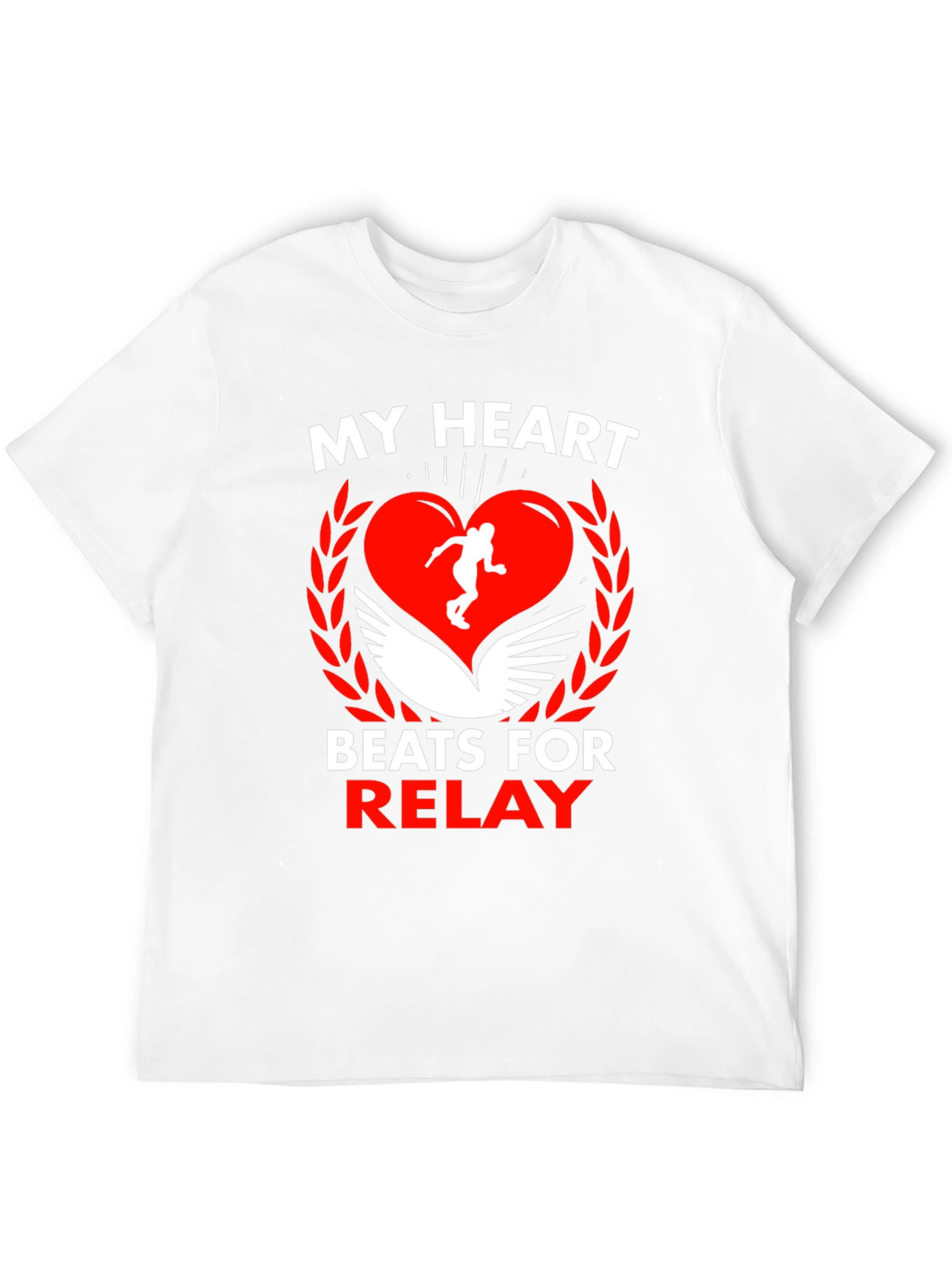 My Heart Beats for Relay Black T-Shirt