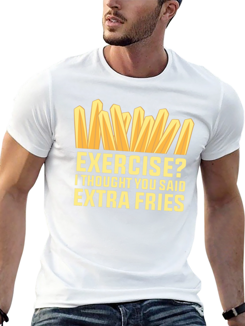 Extra Fries Graphic T-Shirt - Funny Foodie Tee