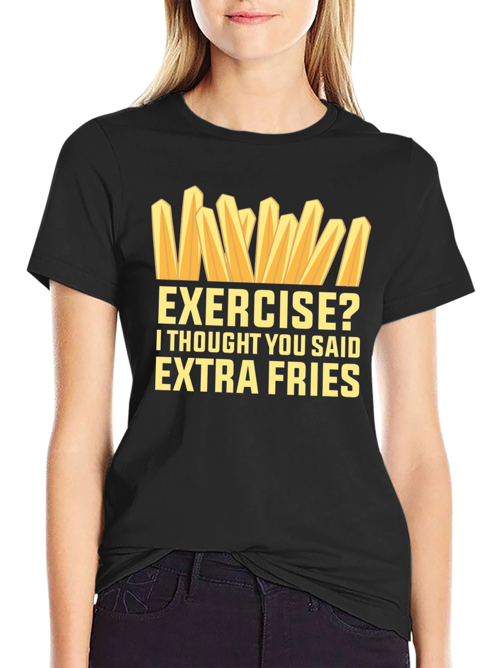 Extra Fries Graphic T-Shirt - Funny Foodie Tee
