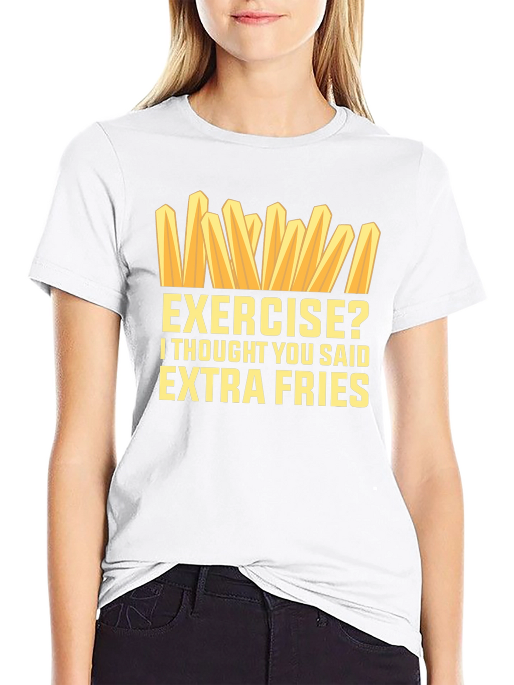 Extra Fries Graphic T-Shirt - Funny Foodie Tee