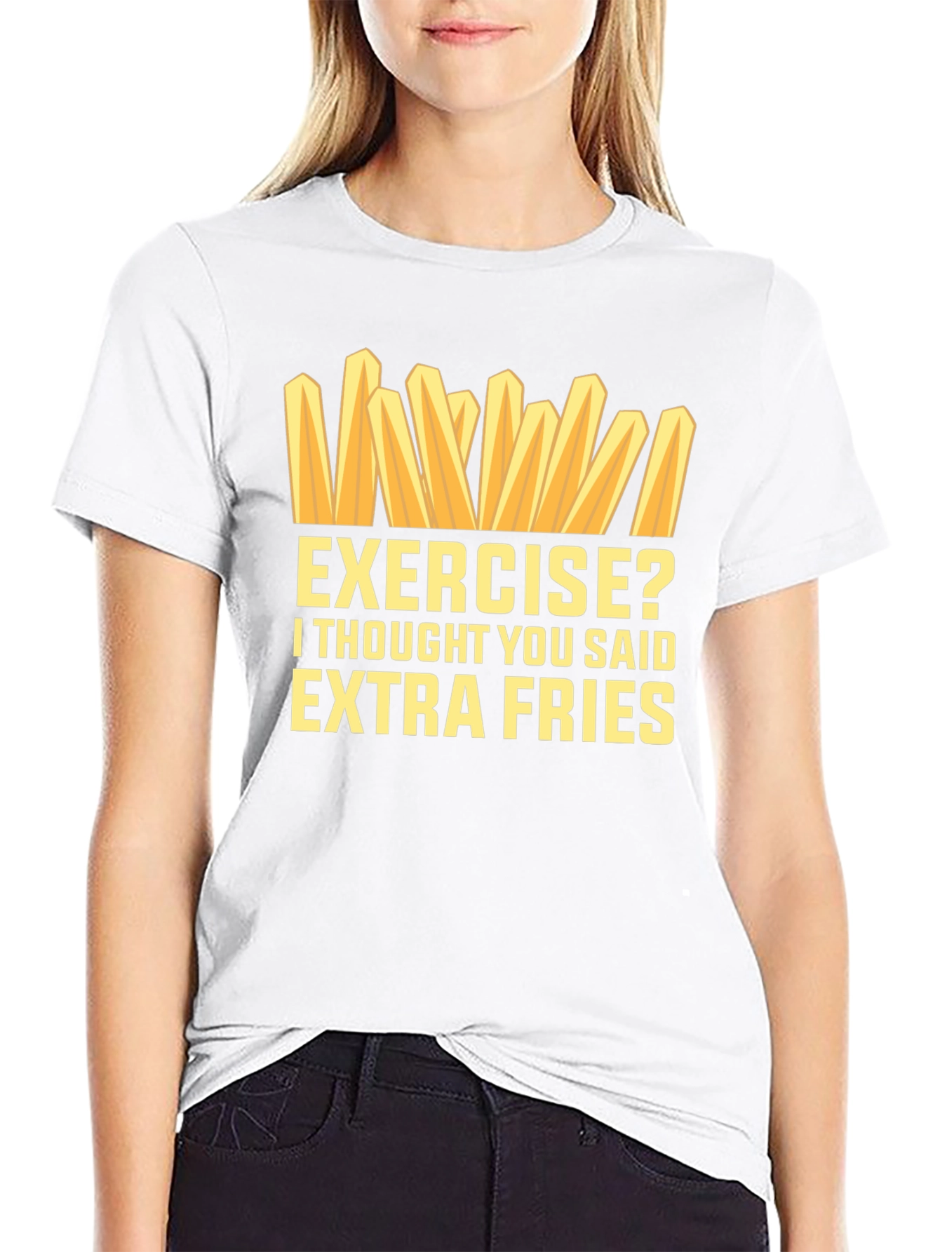 Extra Fries Graphic T-Shirt - Funny Foodie Tee